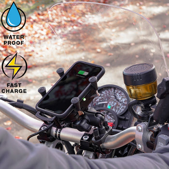 RAM-HOL-UN12WB-V7M-1:RAM-HOL-UN12WB-V7M-1_5:RAM Tough-Charge™ 15W Waterproof Wireless Charging Holder with Charger