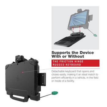 RAM-HOL-ZE22PD2U:RAM-HOL-ZE22PD2U_5:RAM Power + Dual USB Dock for Zebra ET8x 2-in-1 Tablet