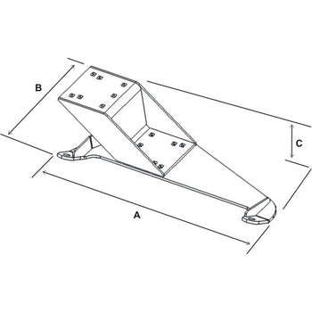RAM-VB-138:RAM-VB-138_2:RAM No-Drill™ Vehicle Base for '05-23 Toyota 4Runner & Tacoma