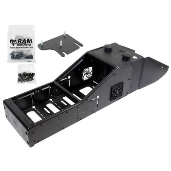 RAM-VCA-112:RAM-VCA-112_1:RAM Tough-Box™ Angled Console with Dodge Charger (Police) Fairing