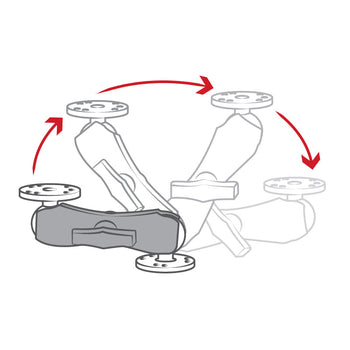 RAP-201U:RAP-201U_2:RAM Composite Double Socket Arm - C Size Medium