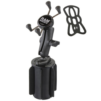 RAP-299-3-UN7BU:RAP-299-3-UN7BU_2:RAM X-Grip Phone Mount with RAM-A-CAN™ II Cup Holder Base