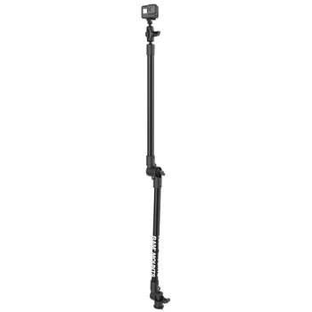 RAP-411-18-18-A-GOP1-1:RAP-411-18-18-A-GOP1-1_1:RAM Tough-Pole™ Camera Mount with Double Pipe & RAM Track-Node™ Base