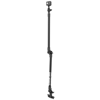 RAP-411-18-18-A-GOP1:RAP-411-18-18-A-GOP1_1:RAM Tough-Pole™ 48" Camera Mount with Double Pipe & Dual Track Base