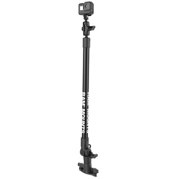 RAP-411-18-A-GOP1:RAP-411-18-A-GOP1_1:RAM Tough-Pole™ 24" Camera Mount with Single Pipe & Dual Track Base