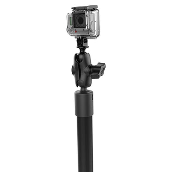 RAP-422-18-18-A-GOP1:RAP-422-18-18-A-GOP1_2:RAM Tough-Pole™ 48" Action Camera Mount with Double Pipe & Track Base