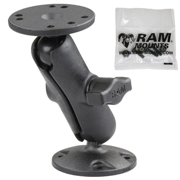 RAP-B-101U-G4:RAP-B-101U-G4_2:RAM Composite Double Ball Mount with Hardware for Garmin Striker + More