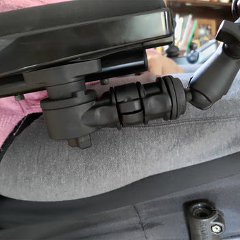 RAP-AAPR-WCT-419-UN7U:RAP-AAPR-WCT-419-UN7U_4:RAM Phone Mount for Wheelchair Armrests with Quick Release & Swivel