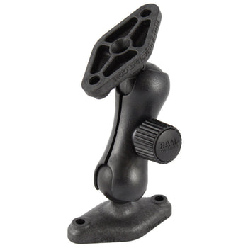 RAP-B-102-2U:RAP-B-102-2U_1:RAM Low Profile Composite Double Ball Mount with Two Diamond Plates