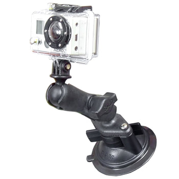 RAP-B-166-GOP1:RAP-B-166-GOP1_1:RAM Twist-Lock™ Composite Suction Mount with Action Camera Adapter