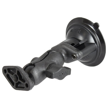 RAP-B-166U-A:RAP-B-166U-A_1:RAM Twist-Lock™ Composite Suction Cup Double Ball Mount - Short