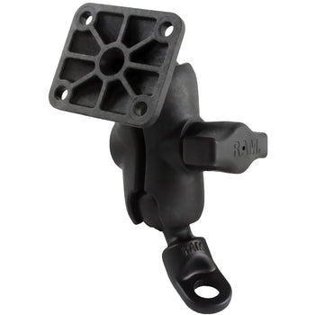 RAP-B-272-A-347U:RAP-B-272-A-347U_1:RAM Double Ball Mount with 9mm Angled Bolt Head Adapter and AMPS Plate