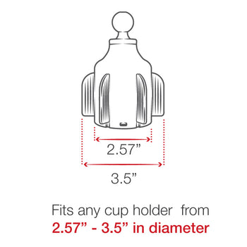 RAP-B-299-4-202U:RAP-B-299-4-202U_5:RAM Stubby™ Cup Holder Mount with Round Plate