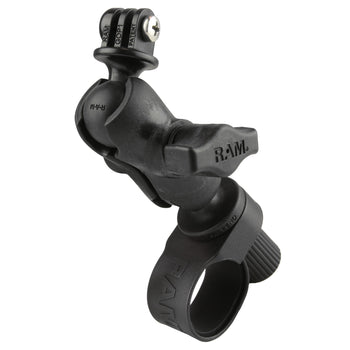 RAP-B-460-A-GOP1U:RAP-B-460-A-GOP1U_2:RAM Tough-Strap™ Double Ball Mount with Universal Action Camera Adapter