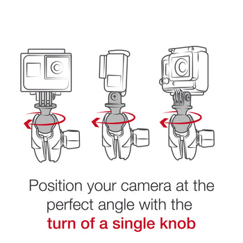 RAP-B-460-A-GOP1U:RAP-B-460-A-GOP1U_6:RAM Tough-Strap™ Double Ball Mount with Universal Action Camera Adapter
