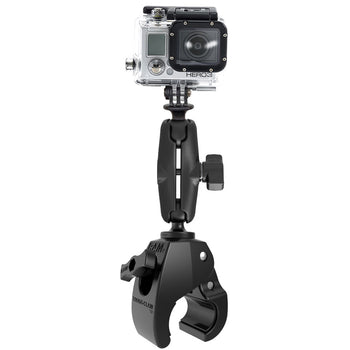 RAP-B-404-GOP1U:RAP-B-404-GOP1U_1:RAM Tough-Claw™ Medium Clamp Mount with Universal Action Camera Adapter