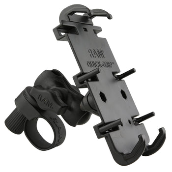 RAP-B-460-A-PD4U:RAP-B-460-A-PD4U_3:RAM Quick-Grip™ XL Phone Mount with RAM Tough-Strap™ Handlebar Base