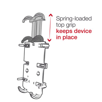 RAP-B-460-A-PD4U:RAP-B-460-A-PD4U_8:RAM Quick-Grip™ XL Phone Mount with RAM Tough-Strap™ Handlebar Base