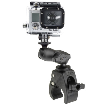 RAP-B-400-A-GOP1U:RAP-B-400-A-GOP1U_1:RAM Tough-Claw™ Clamp Mount with Action Camera Adapter - Composite