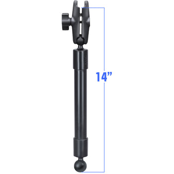 RAP-BB-230-14-201U:RAP-BB-230-14-201U_1:RAM 14" PVC Pipe Extension with Ball Ends & Double Socket Arm