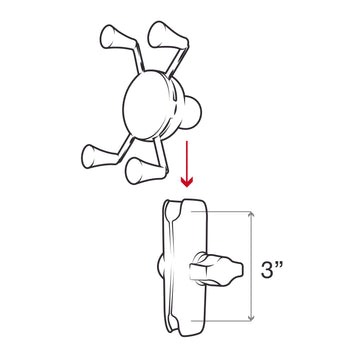 RAP-HOL-UN7B-201U:RAP-HOL-UN7B-201U_5:RAM X-Grip Phone Holder with Composite Double Socket Arm