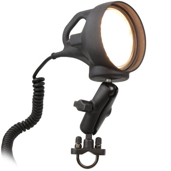 RAM-B-152R:RAM-B-152R_1:RAM Handlebar U-Bolt Mount with LED Spotlight