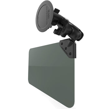 RAM-B-166-326-VIS-G1U:RAM-B-166-326-VIS-G1U_3:RAM Twist-Lock™ Suction Cup Mount with Swivel Socket Arm & Sun Visor