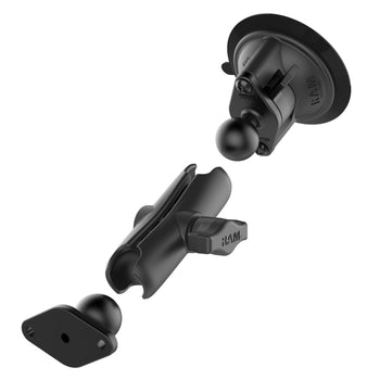RAM-B-166U:RAM-B-166U_2:RAM Twist-Lock™ Suction Cup Double Ball Mount - Medium
