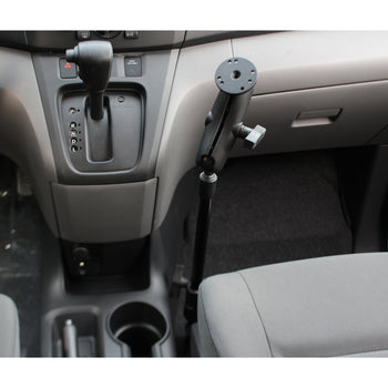 RAM-316-HD-202U:RAM-316-HD-202U_4:RAM Pod HD™ Vehicle Mount with 12" Aluminum Rod and Round Plate
