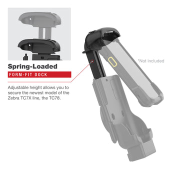 RAM-HOL-ZE17L-NP-1U:RAM-HOL-ZE17L-NP-1U_4:RAM Key-Locking Form-Fit Holder for Zebra TC73 & TC78